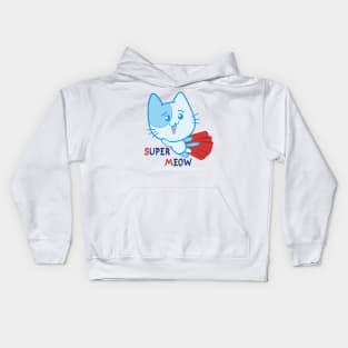 Superhero Super Meow Kids Hoodie